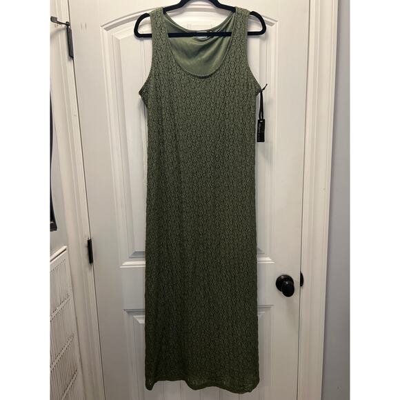 NWT Christin Michaels Women’s Wish You Were Here Scoop Maxi Dress Size XL Green - Picture 1 of 4